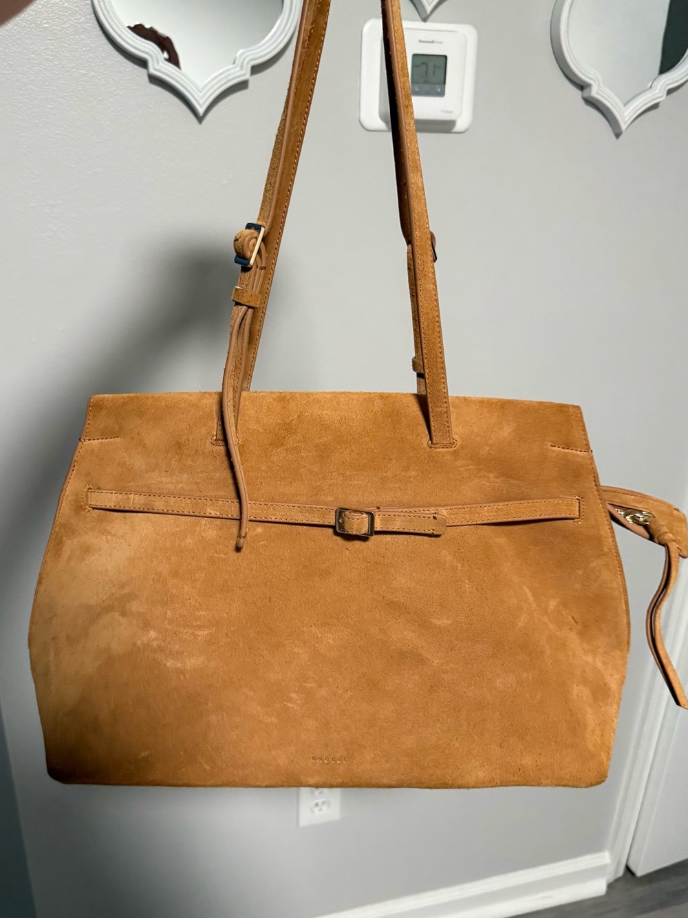 Radley Suede Tan Shoulder Bag